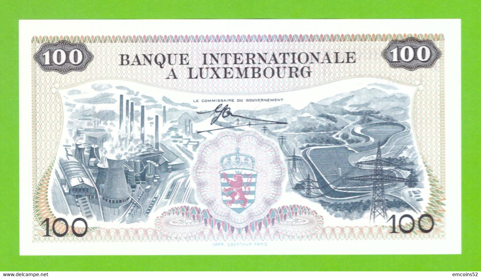 LUXEMBOURG 100 FRANCS 1968  P-14 UNC - Lussemburgo