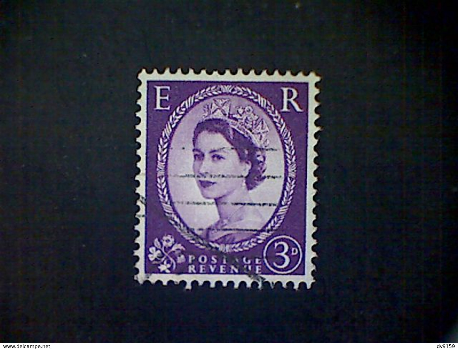 Great Britain, Scott #358, Used(o), 1958, Wilding: Queen Elizabeth II, 3d, Deep Purple - Used Stamps