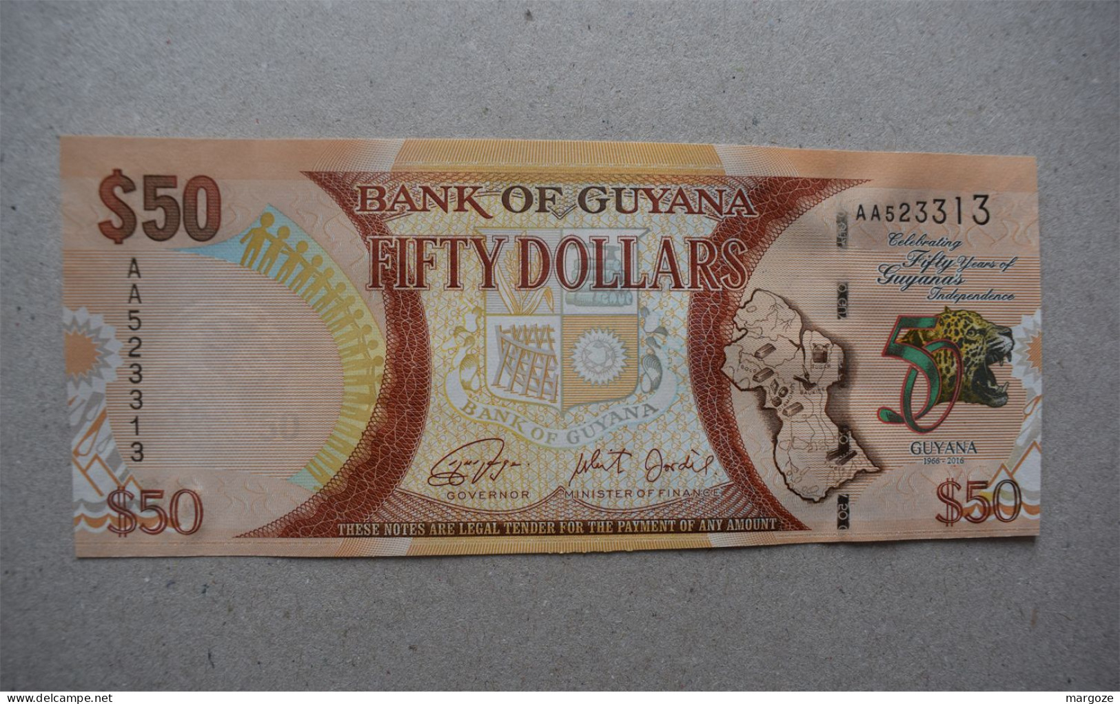 Billet 50 Dollars Guyana 2016 Neuf UNC P41 P.41 - Guyana