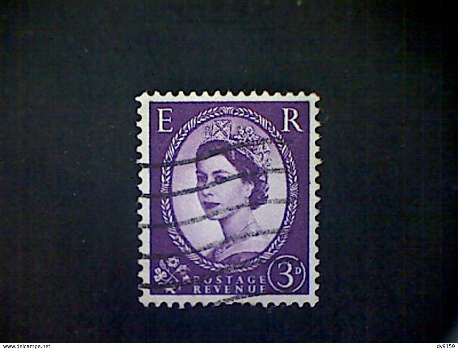 Great Britain, Scott #358, Used(o), 1958, Wilding: Queen Elizabeth II, 3d, Deep Purple - Used Stamps