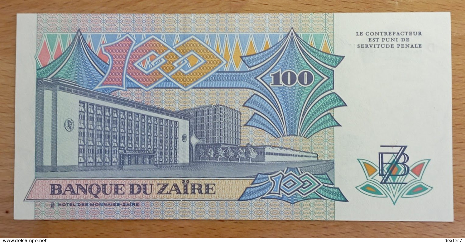 Congo Zaire 100 Zaires 1988 UNC FdS - République Démocratique Du Congo & Zaïre