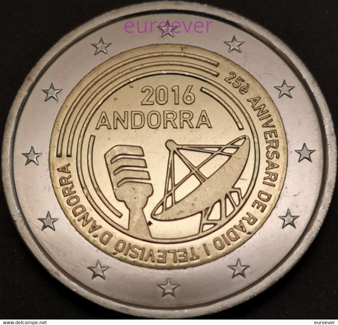 2 Euro Gedenkmünze 2016 Nr. 31 - Andorra - Rundfunk UNC Aus BU Coincard - Andorra