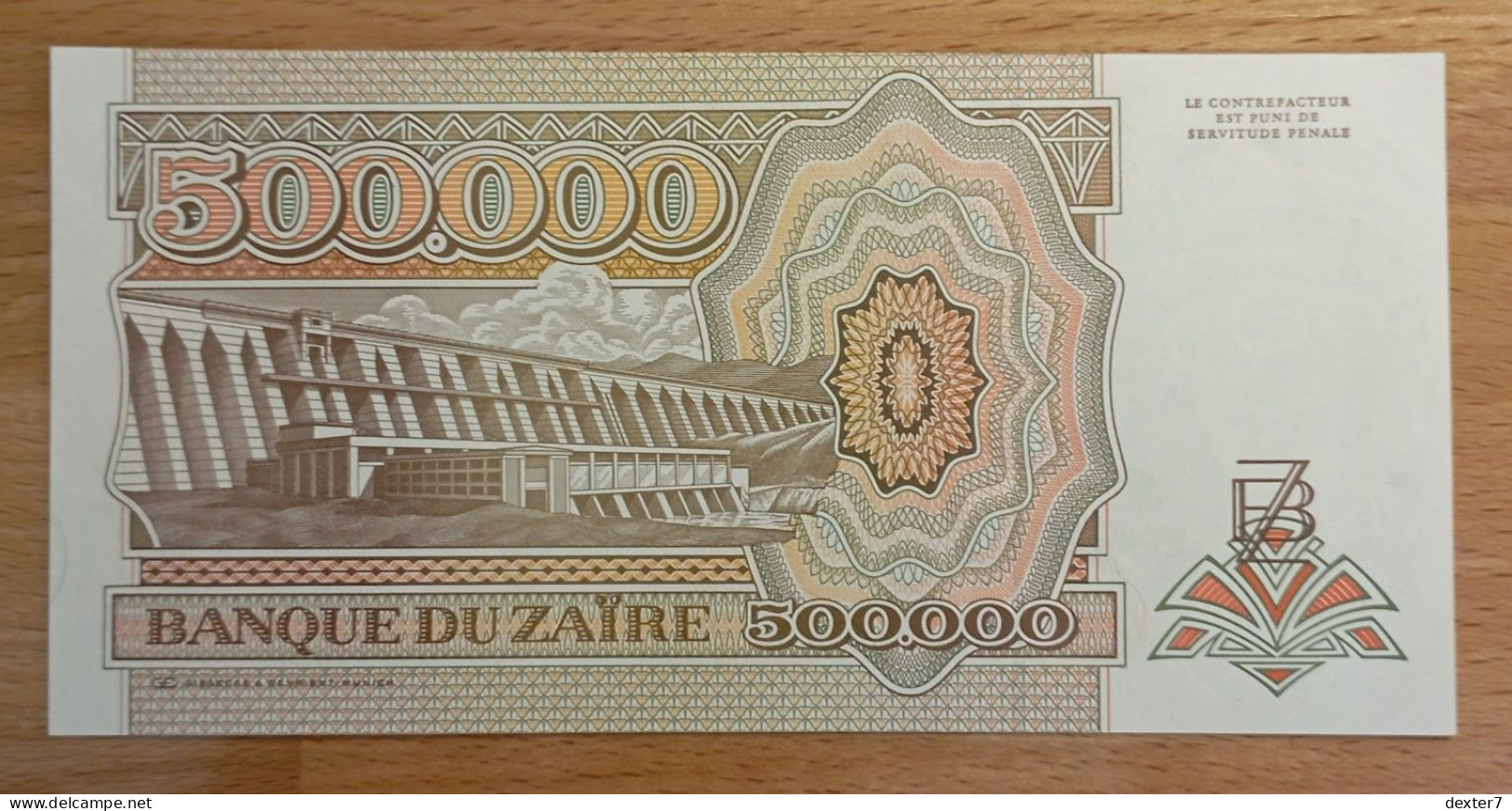 Congo Zaire 500.000 Zaires 1992 UNC FdS 500000 - République Démocratique Du Congo & Zaïre