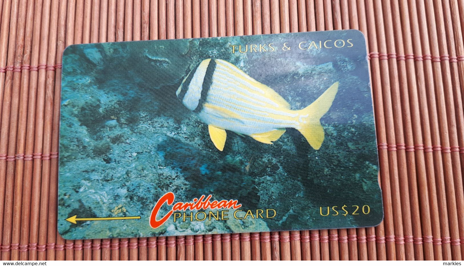 Phonecard Fish 5CTCA Used Rare - Turks E Caicos (Isole)