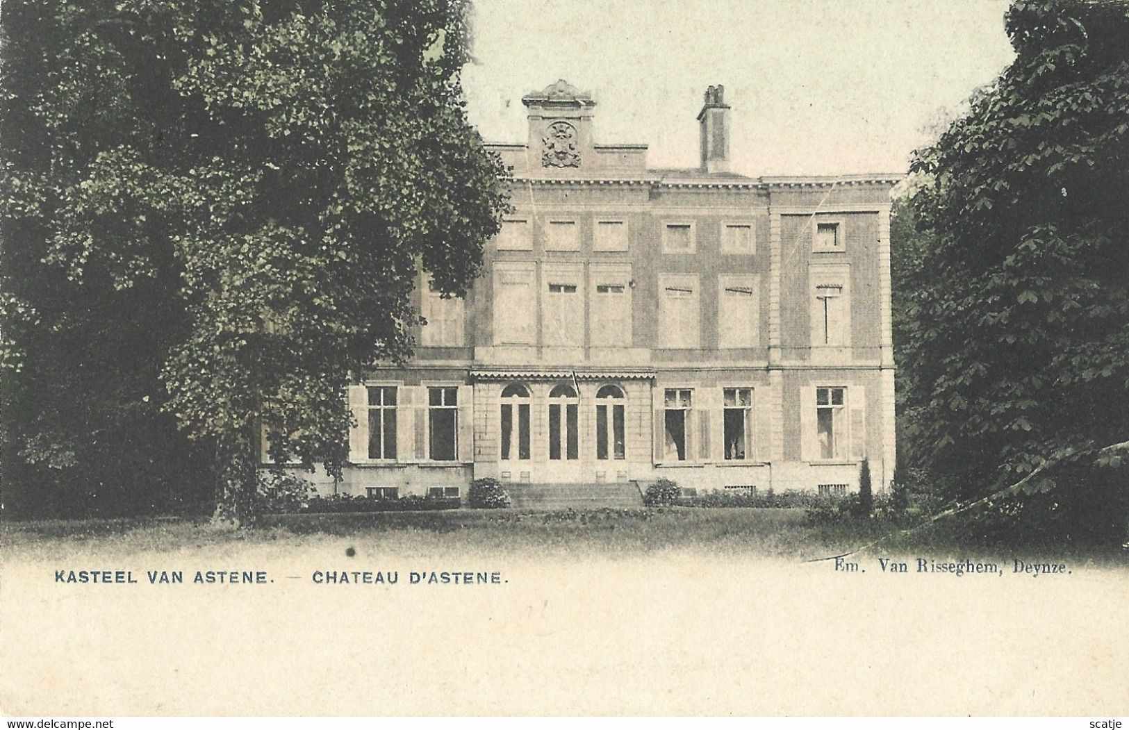 Astene.   Kasteel.   -   Chateau D'Astene.   -   1905   Naar   Blankenberghe - Deinze