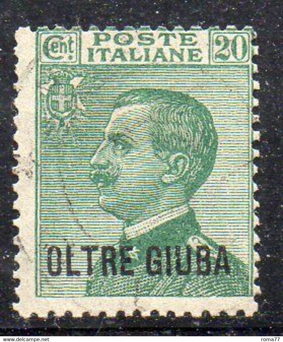 Y1 - OLTREGIUBA 1925 , Il 20 Cent Verde N. 16 Usato - Oltre Giuba