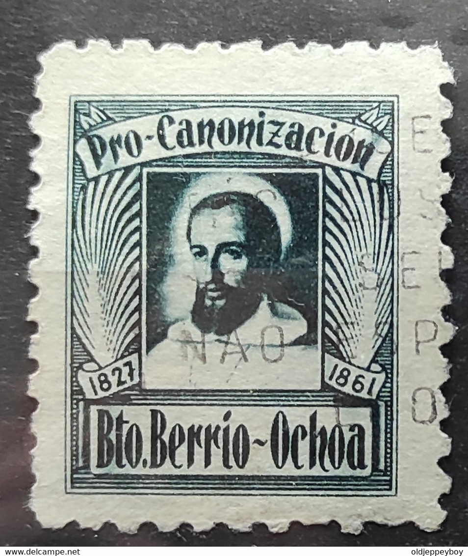 Pro Canonizacion Bto. Berrio-Ochoa Berrio Ochoa Religion Poster Stamp Label Vignette Viñeta Spain - Cristianesimo