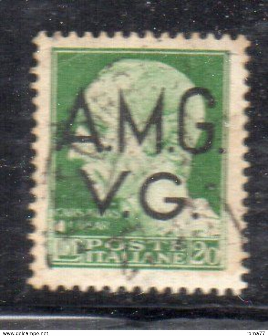 Y29 - VENEZIA GIULIA ZONA A 1945 , 20 Cent Verde Giallo Usato N. 12 - Afgestempeld