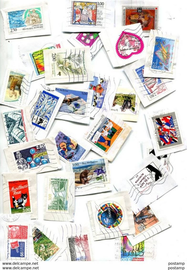 FRANCE-100 Beaux Timbres Sur Fragments De Lettres Dont Le Bloc Siècle Au Fil Du Timbre Années 1990-2008 - Vrac (max 999 Timbres)