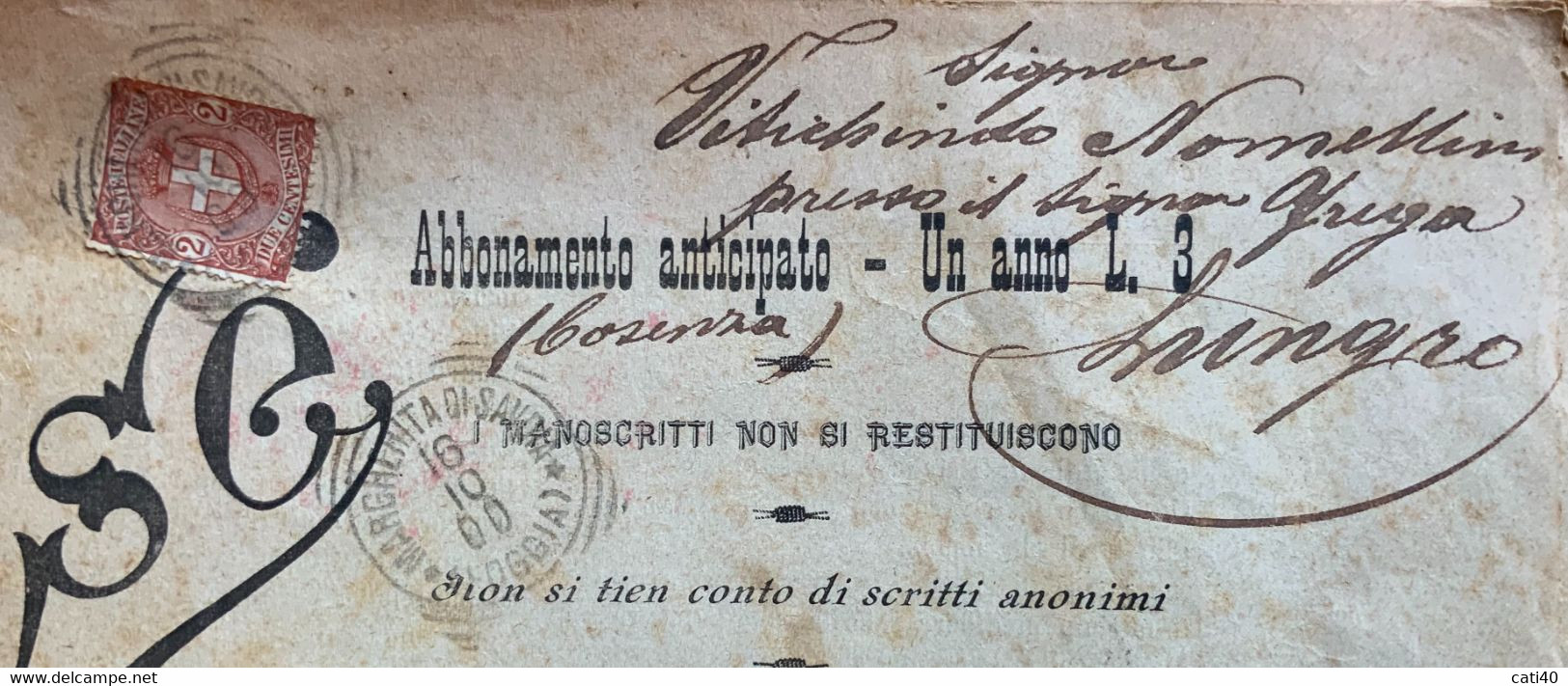 CERIGNOLA - IL PUGLIESE Del 14/10/1900 ..IL CASO PIRRONTI.. Da MARGHERITA DI SAVOIA *(FOGGIA)*  CON PUBBLICITA' RARA - First Editions