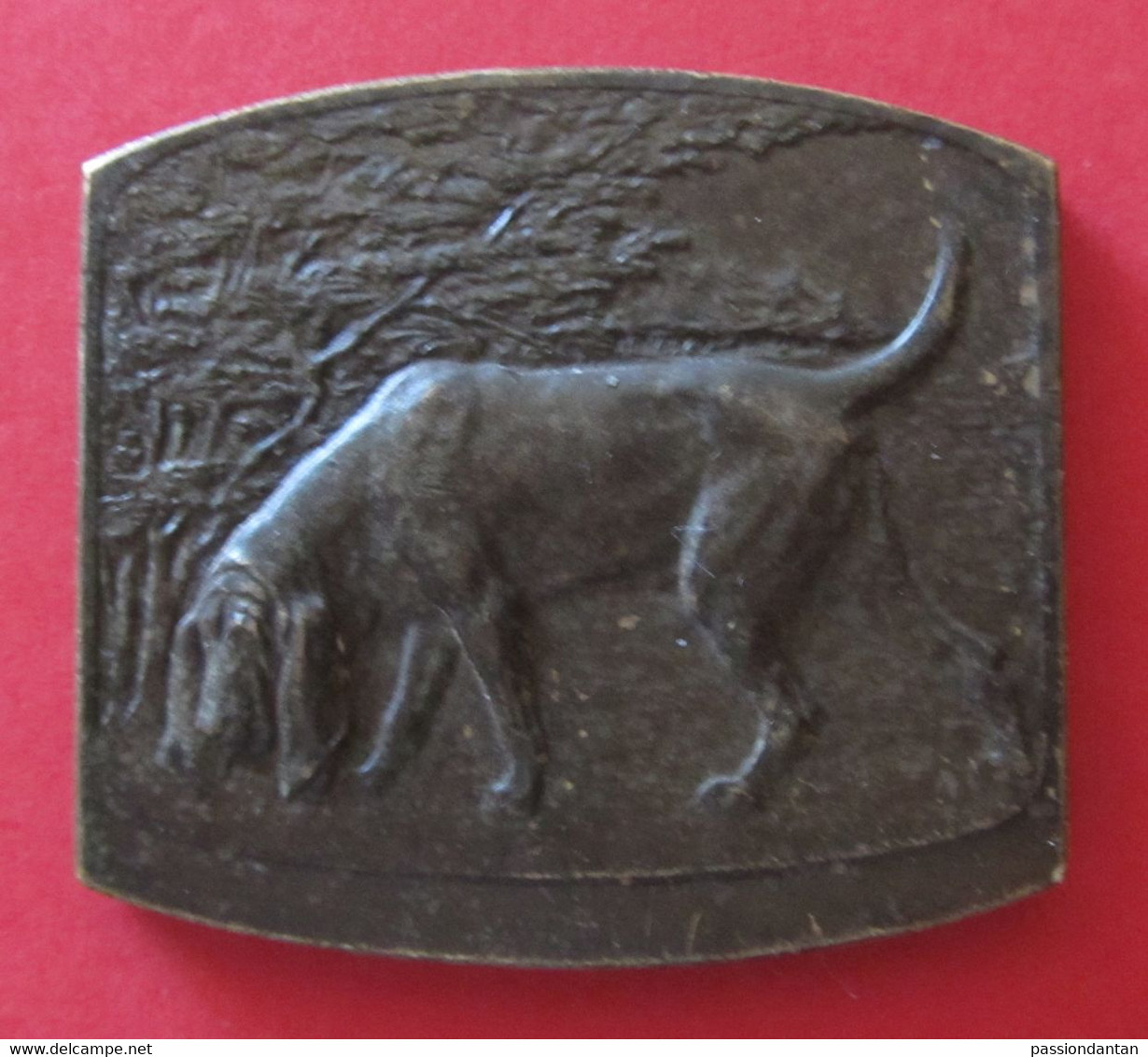 Médaille En Métal Jaune Signée Godefroid Devreese - Belgique - Société Royale Saint-Hubert - 1882 - 1932 - Unternehmen