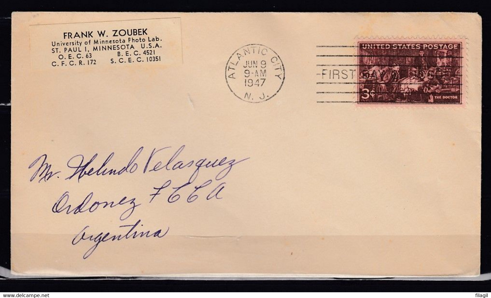 FDC Atlantic City First Day Of Issue - 1941-1950