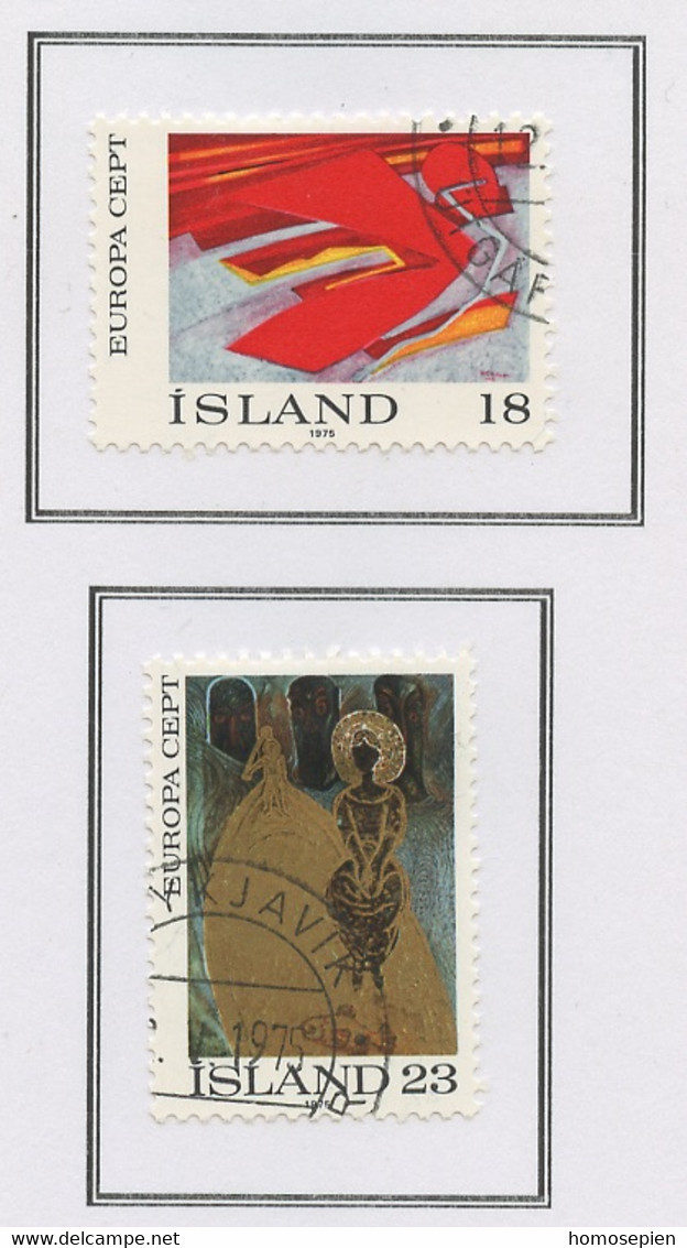 Islande - Island - Iceland 1975 Y&T N°455 à 456 - Michel N°502 à 503 (o) - EUROPA - Oblitérés