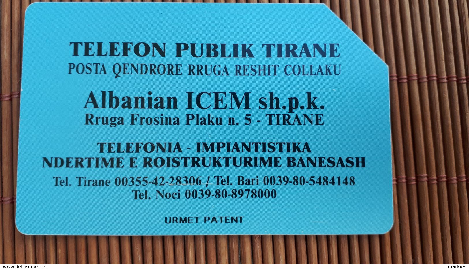 Phonecard Albania 50 Units Used Rare - Albanien