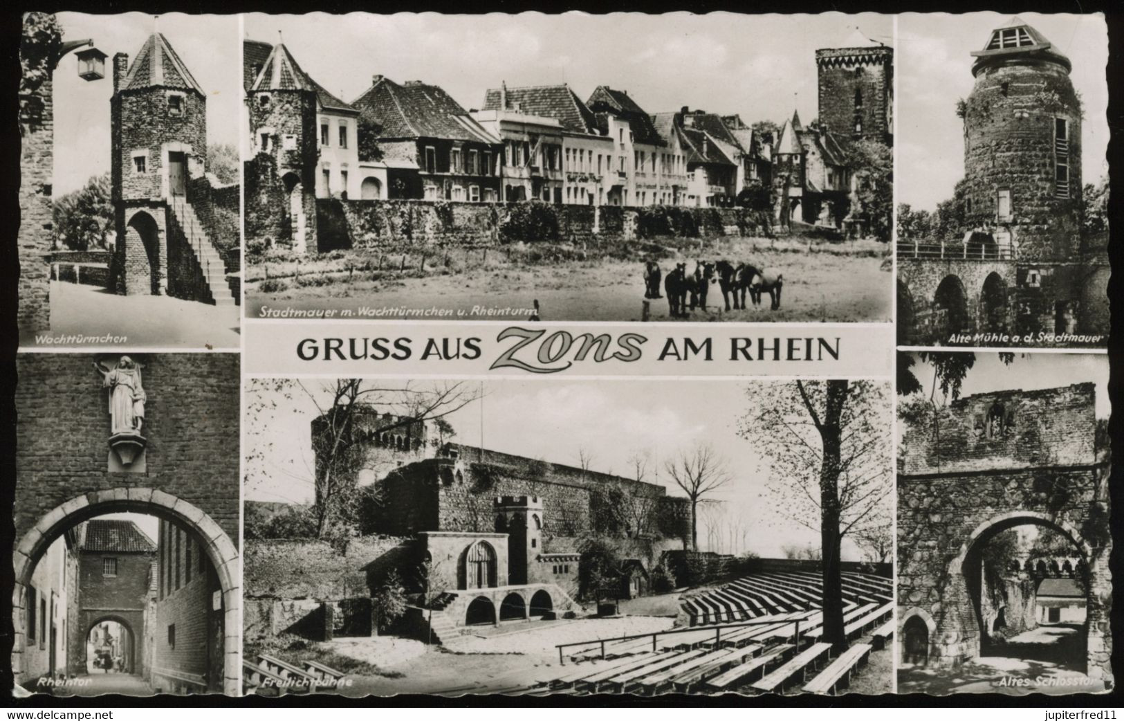 (B9669) AK Gruß Aus Zons Am Rhein (Dormagen) 1957 - Dormagen