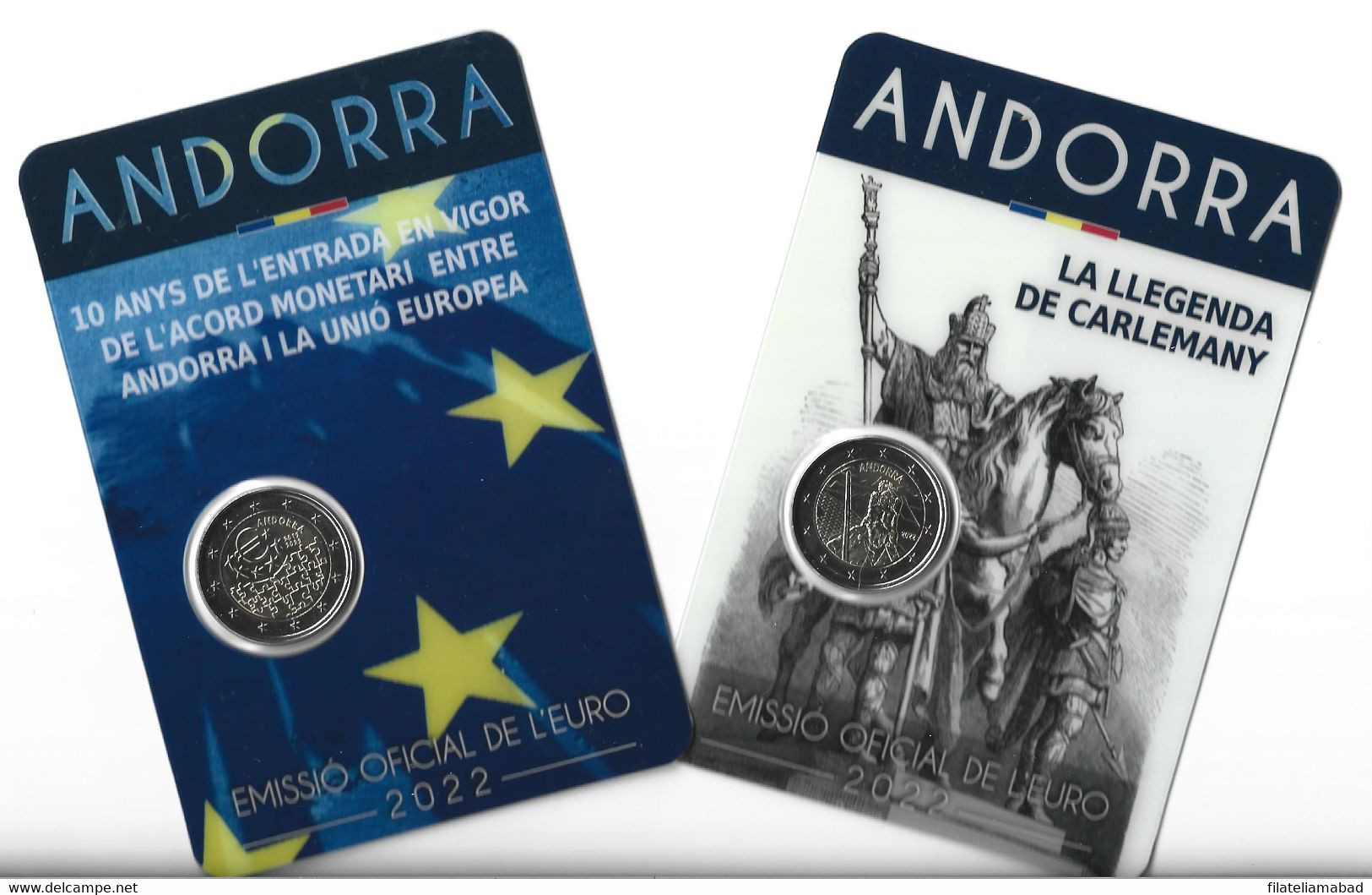 ANDORRA EUROS 2 MONEDAS CONMEMORATIVAS 2,00€ DEL 2022 EMISIÓN 70.000 PIEZAS. - Andorra