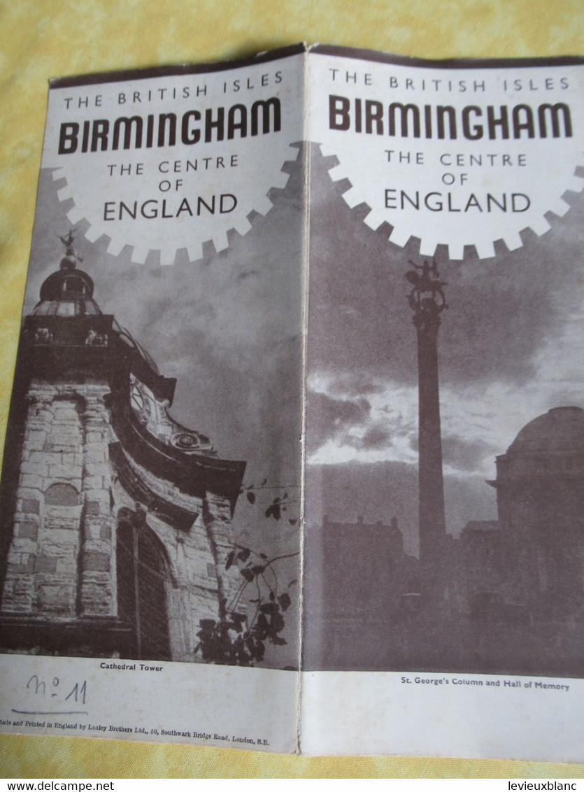 Angleterre /The British Isles/ BIRMINGHAM/ The Center Of England/ Loxley Brothers/1945-1950                    PGC508 - Tourism Brochures