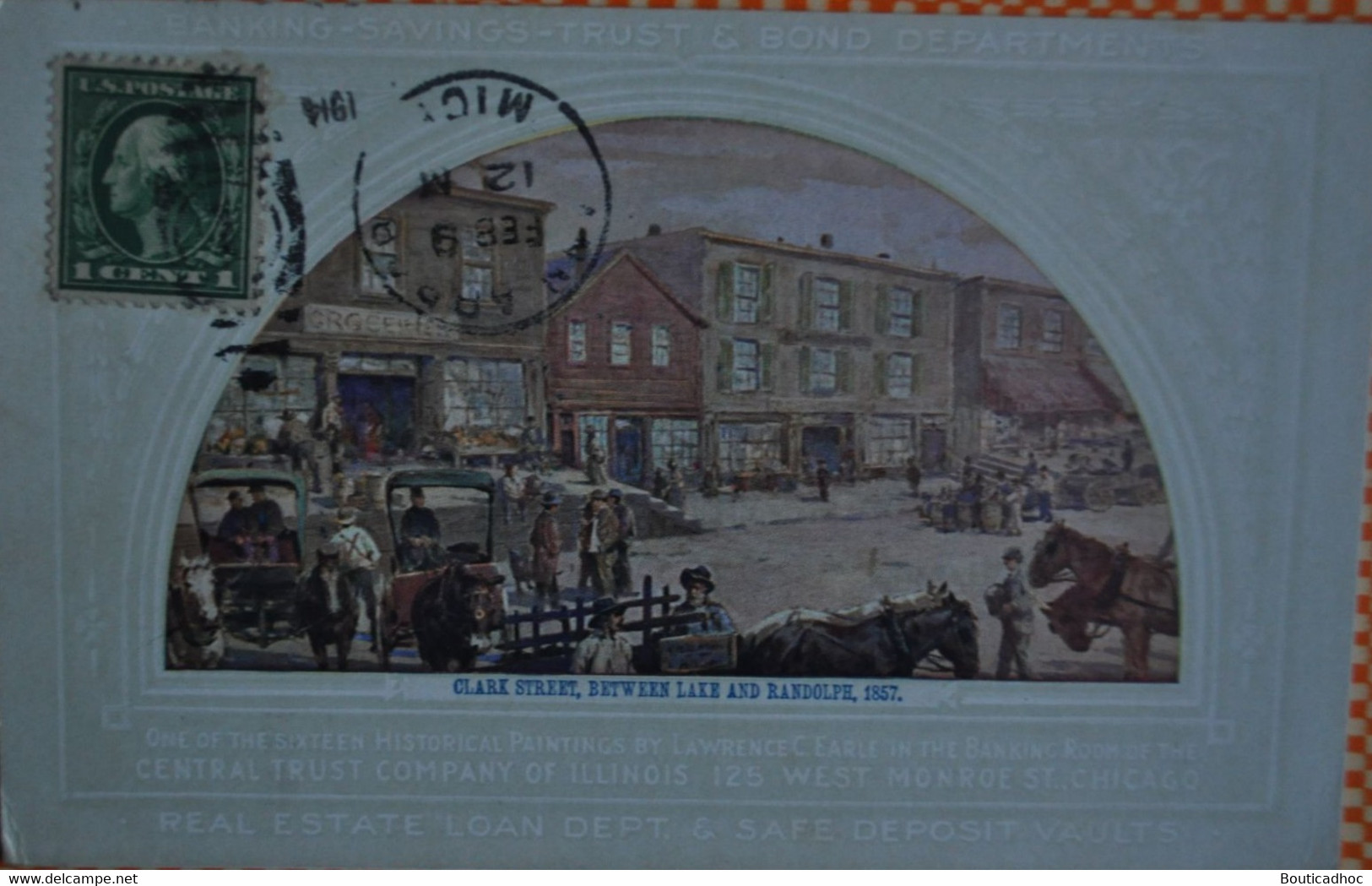 Copy Of Clark Street Between Lake And Randolph In 1857 By Lawrence C.Earle - Other & Unclassified