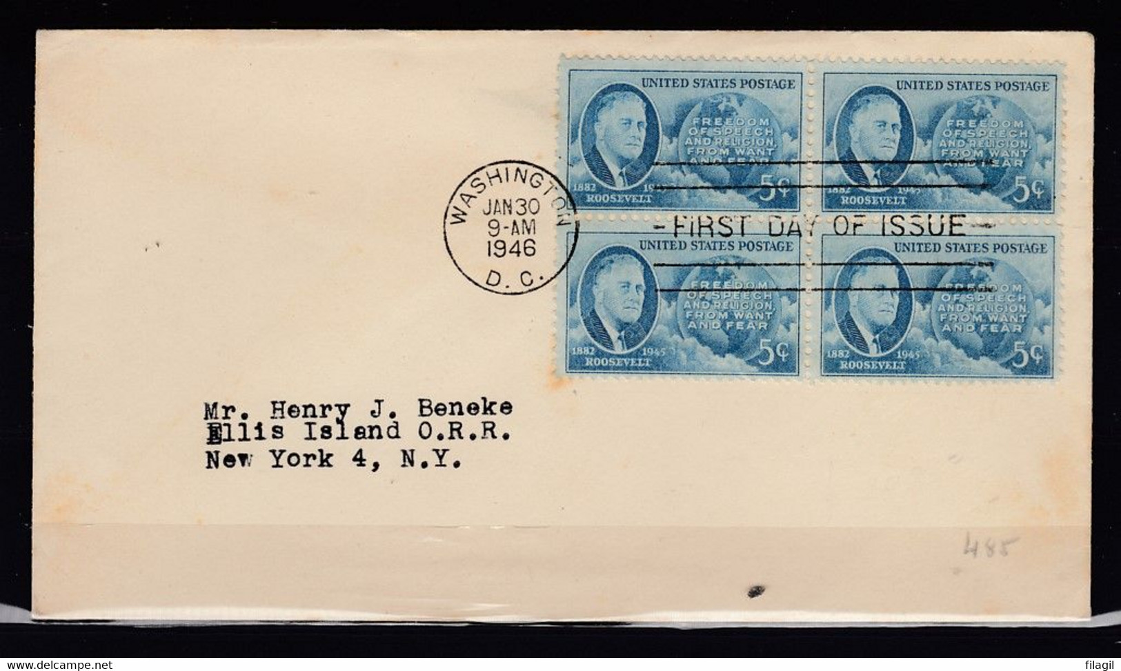 FDC Washington D.C. First Day Of Issue - 1951-1960