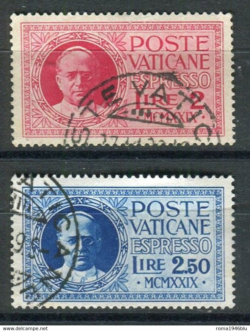 VATICANO 1929 CONCILIAZIONE ESPRESSI USATI - Unused Stamps