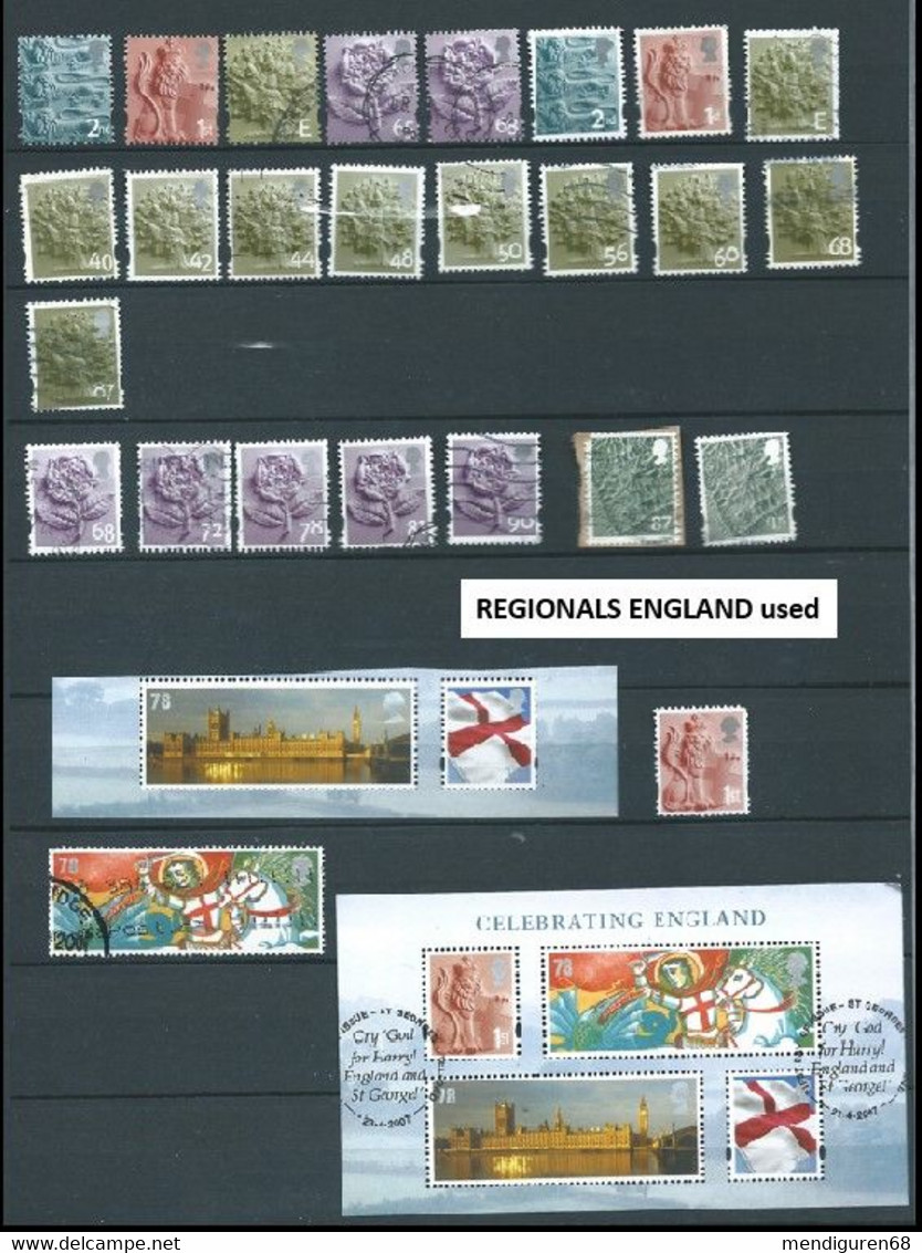 GROSSBRITANNIEN GRANDE BRETAGNE REGIONALS ENGLAND SET USED - England