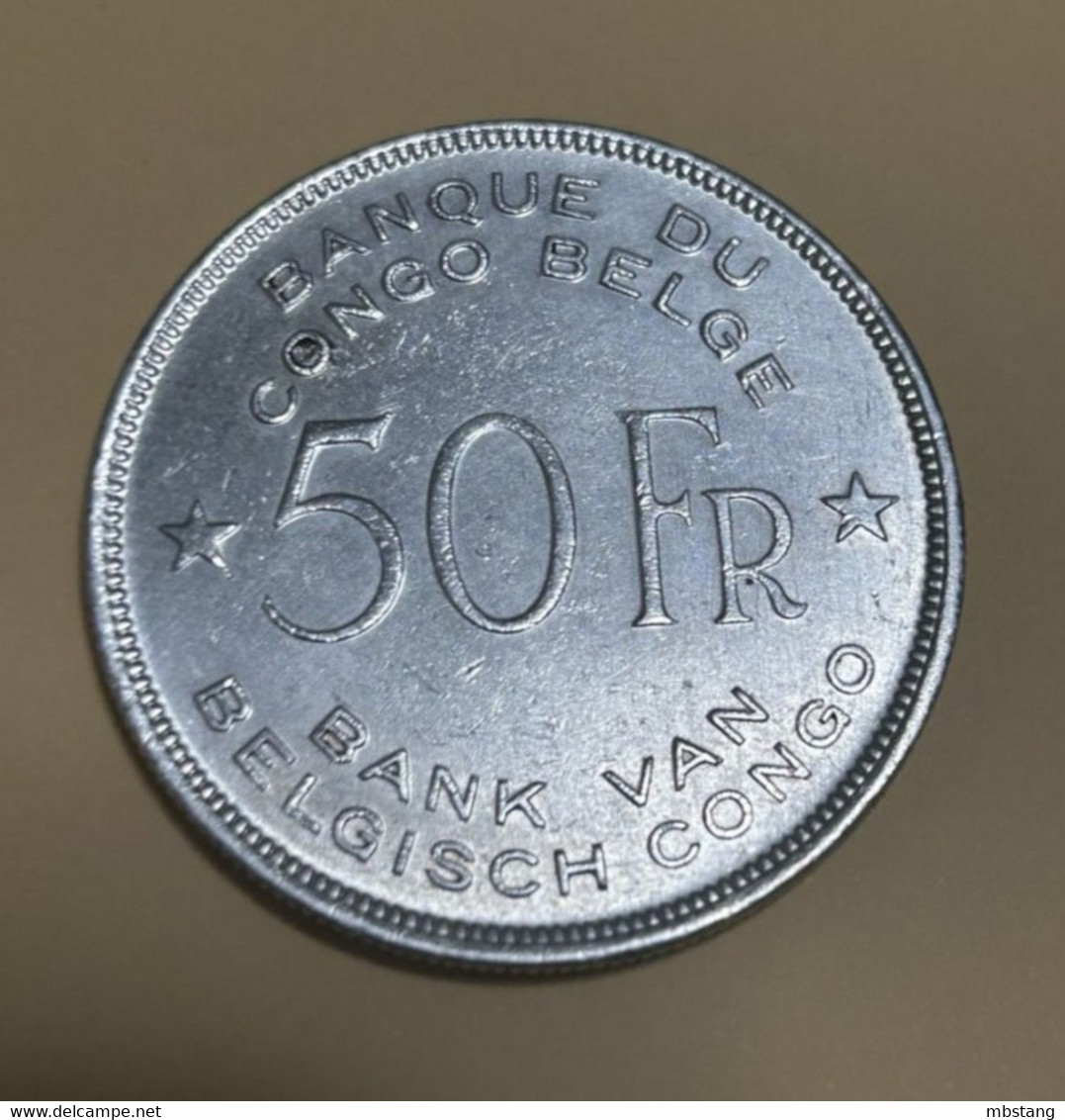 CONGO BELGA   50 Francs - Léopold III 1944 Silver (.600) • 17.5 G • ⌀ 35 Mm KM# 27 - 1934-1945: Leopold III.