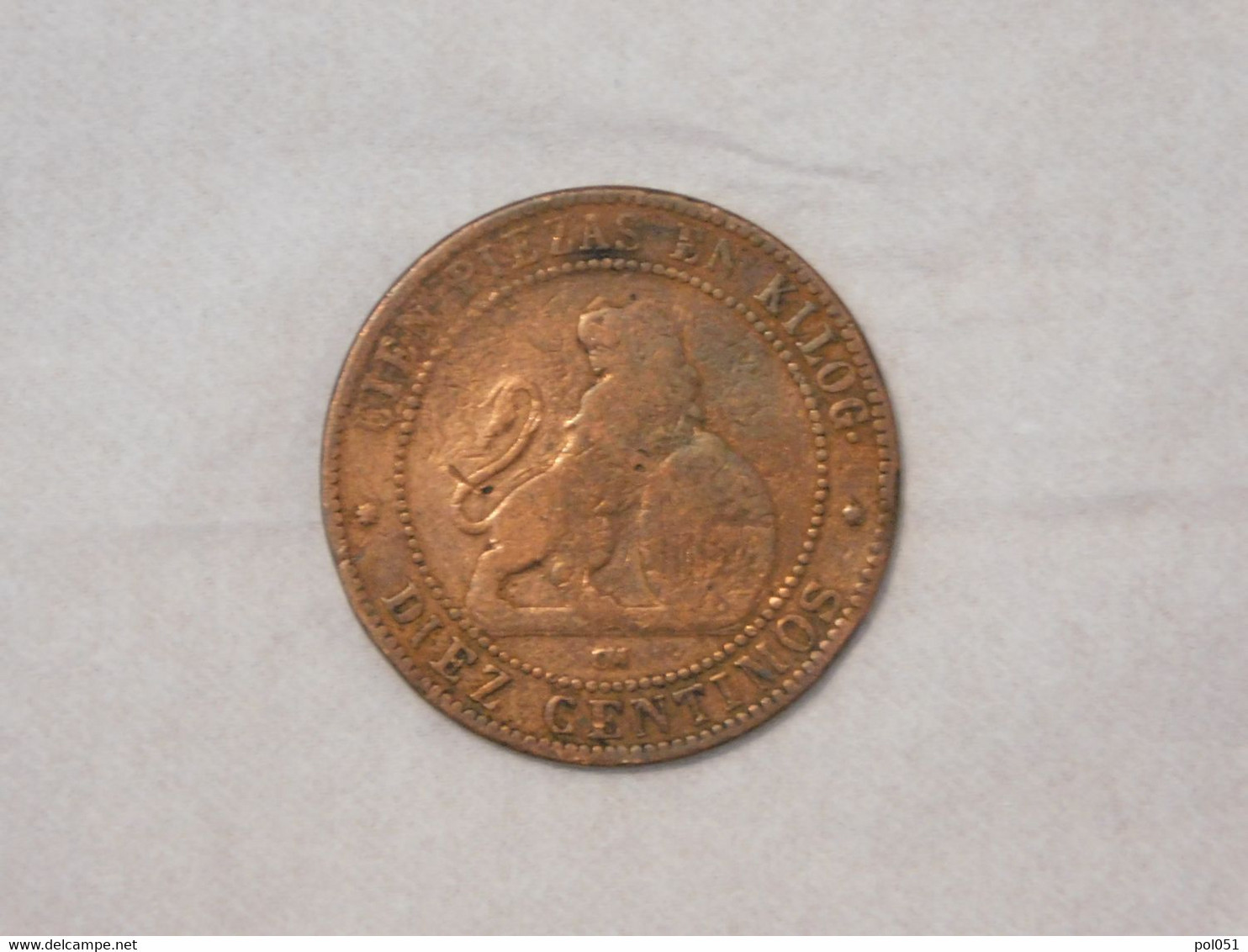 ESPAGNE SPAIN 10 DIEZ CENTIMOS CENT DE REAL 1870 - Münzen Der Provinzen