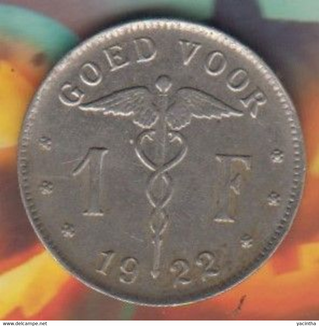 @Y@  België   1 Frank    1922     (4929)   #  Nederlands - 20 Francs