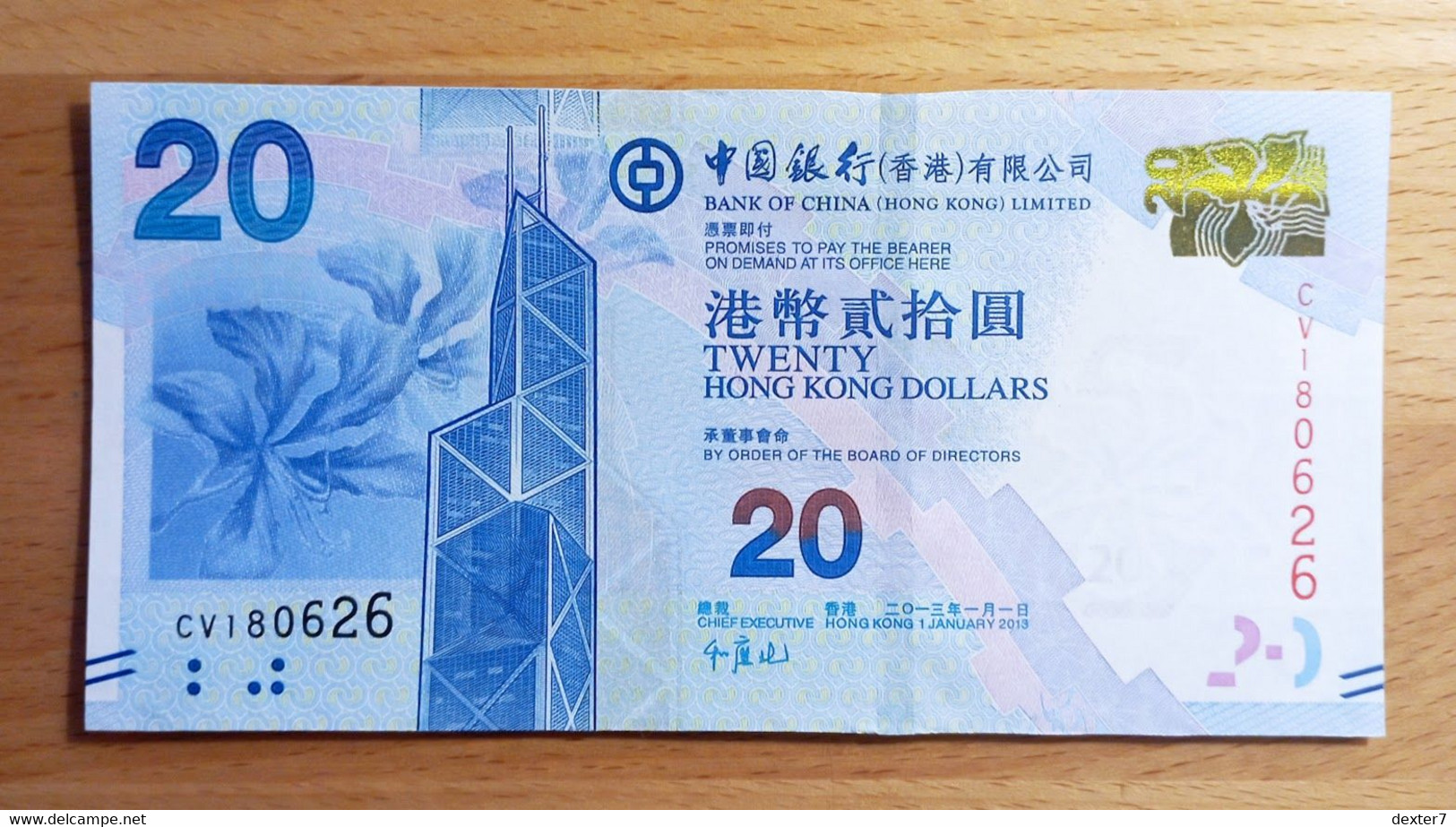 Hong Kong 20 Dollars 2013 UNC BoC Bank Of China Cina - Hongkong