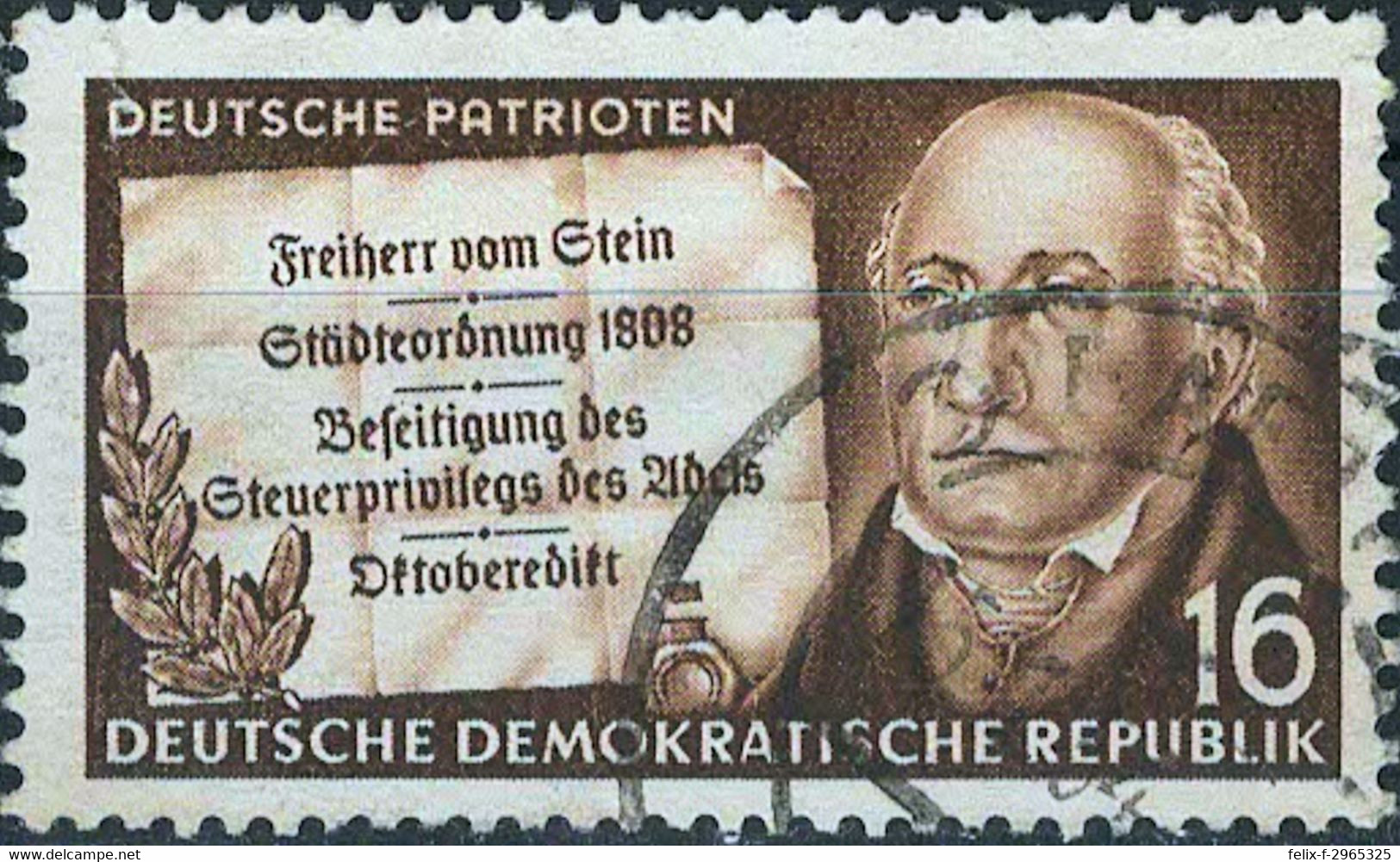 00490 - 004 - 1 MiNr. 399 DDR 1953 Deutsche Patrioten - Gebraucht