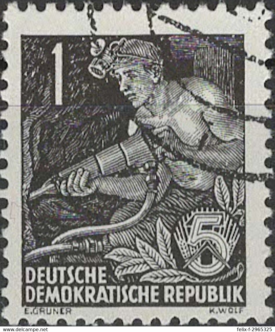 00516 - 016 - 1 MiNr. 405 DDR 1953 Fünfjahrplan (II) - Gebraucht