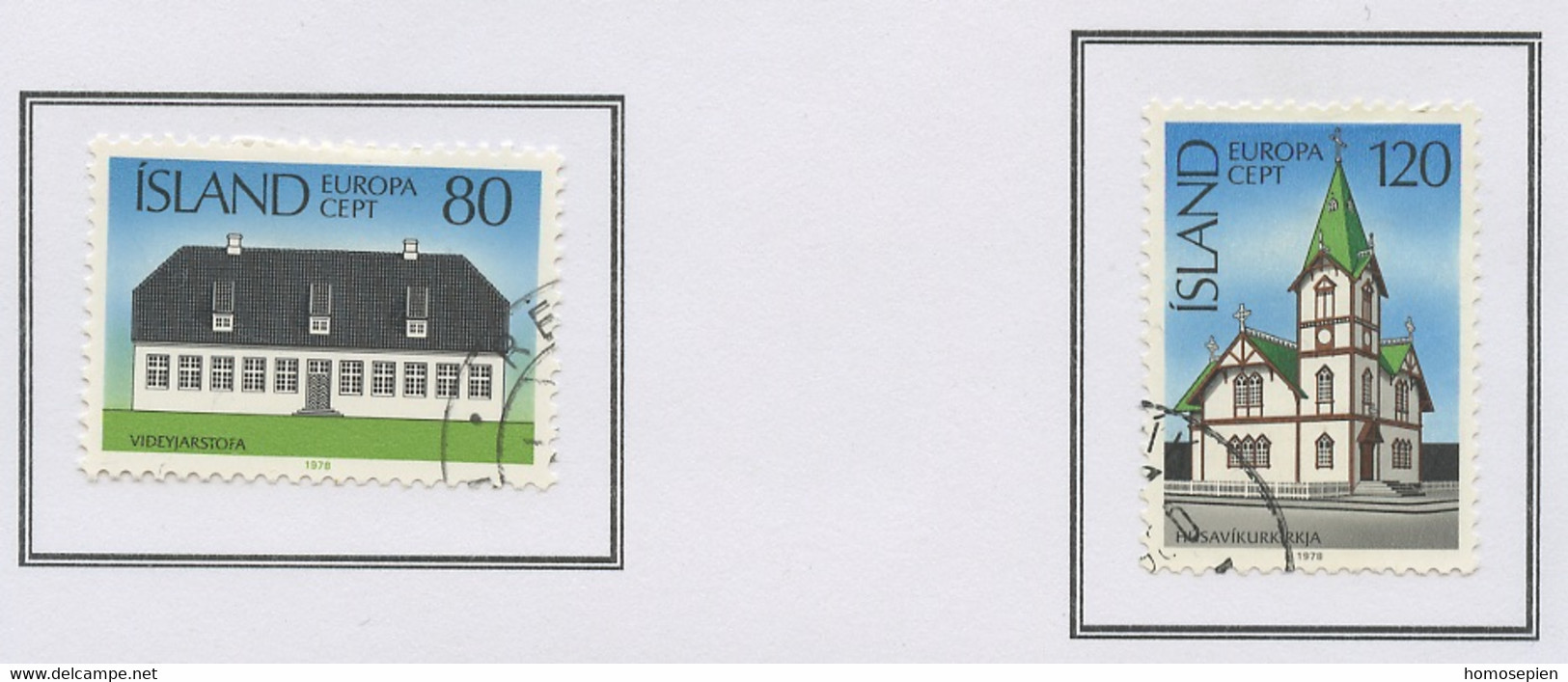 Islande - Island - Iceland 1978 Y&T N°483 à 484 - Michel N°530 à 531 (o) - EUROPA - Usati