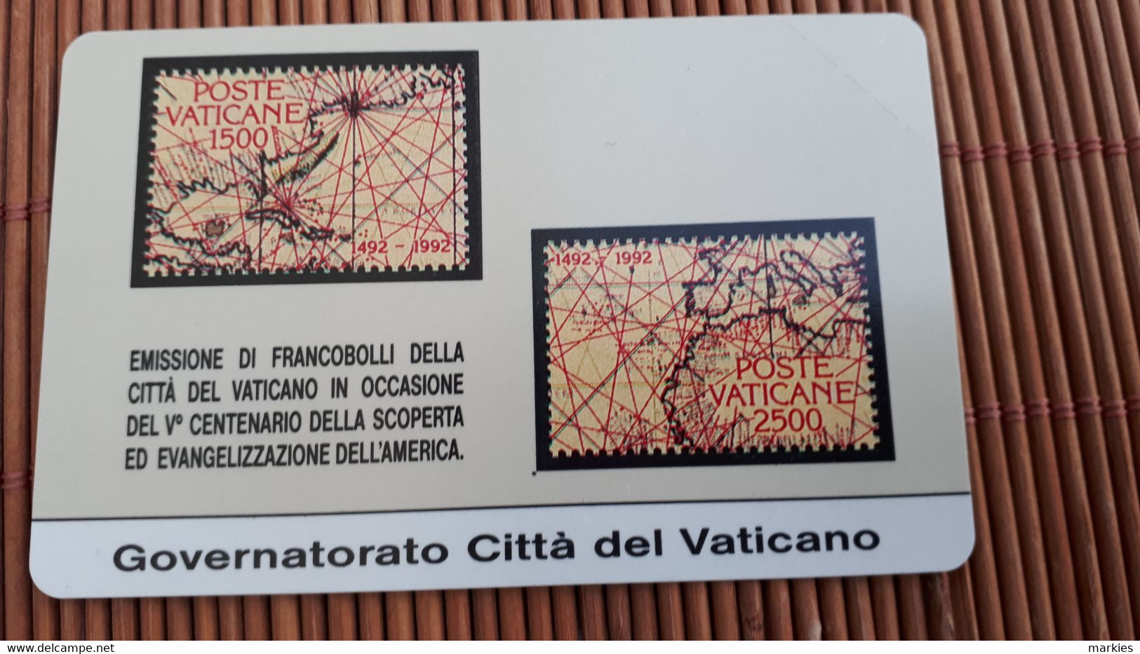 Vatican First Phonecard Urmet SCV0 (Mint,New) Rare - Vaticano