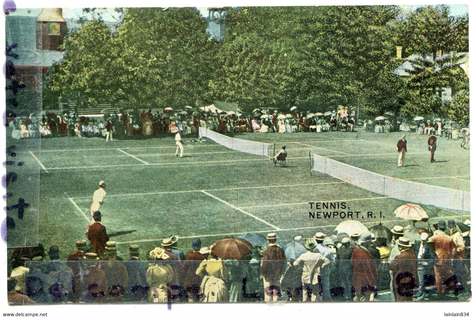 - NewPort  RI - ( Rhode Island ), TENNIS, Super Animation, épaisse, Carte Rare, Non écrite,TBE, Scans. - Newport