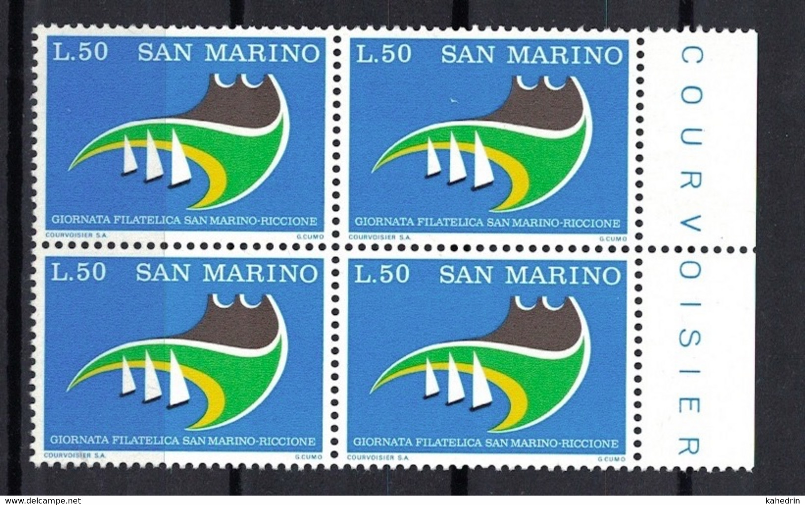 San Marino 1974, Riccione **, MNH, Block Of 4, Margin - Nuevos
