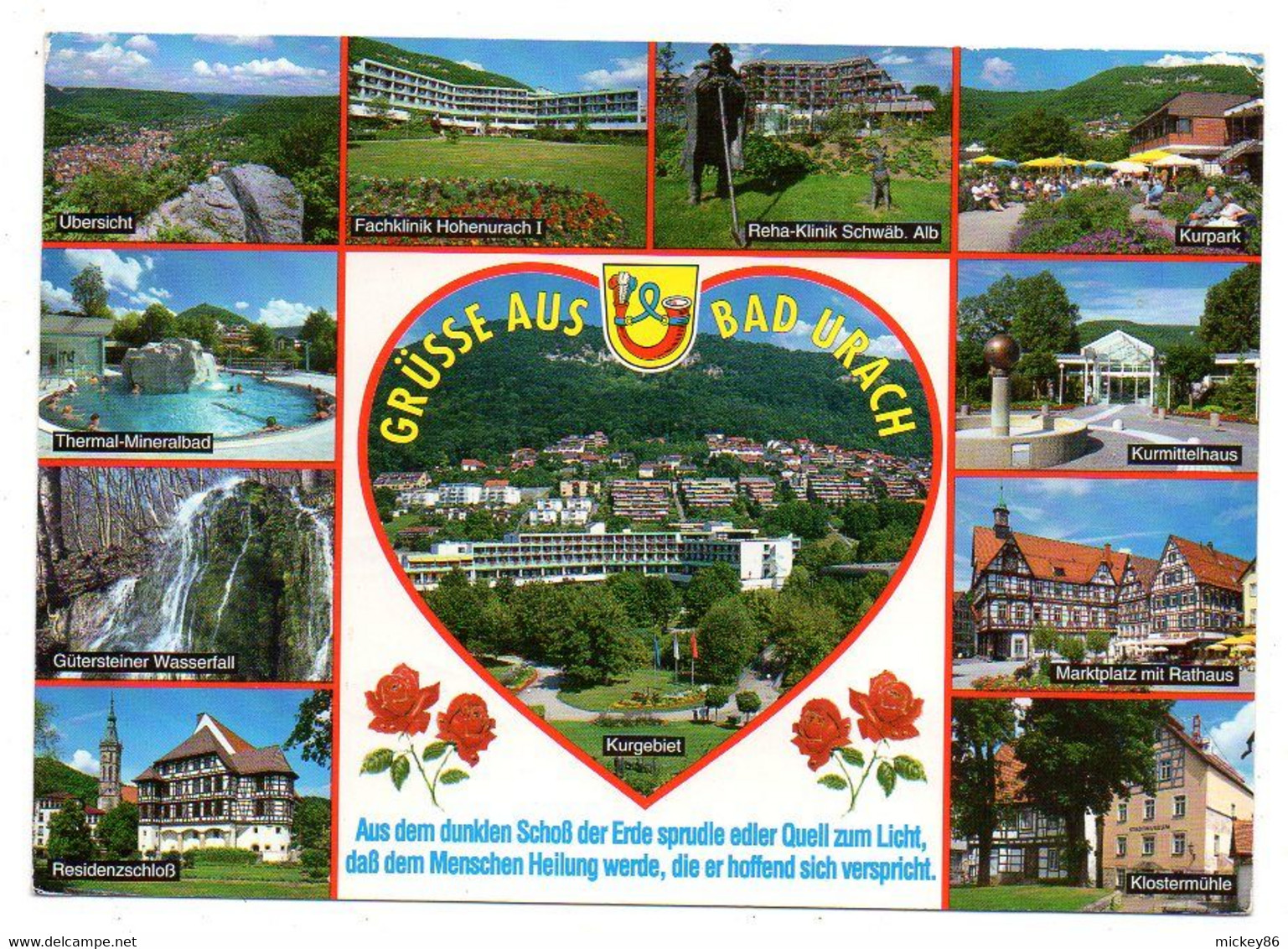 Allemagne- BAD URACH  - Multivues ...cachet...beau Timbre...pour SOFIA (Bulgarie)....  Au Verso - Bad Urach