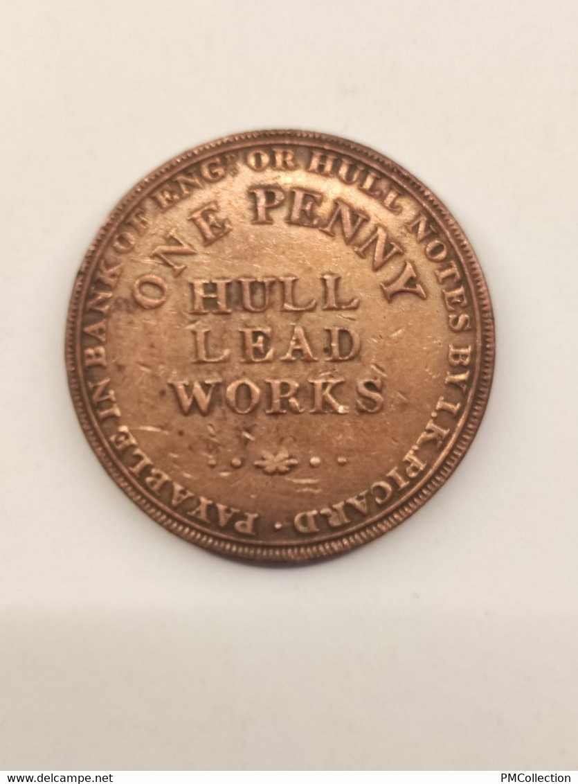 JETON 1 PENNY HULL LEAD WORKS 1812 ROYAUME UNI - Professionals/Firms