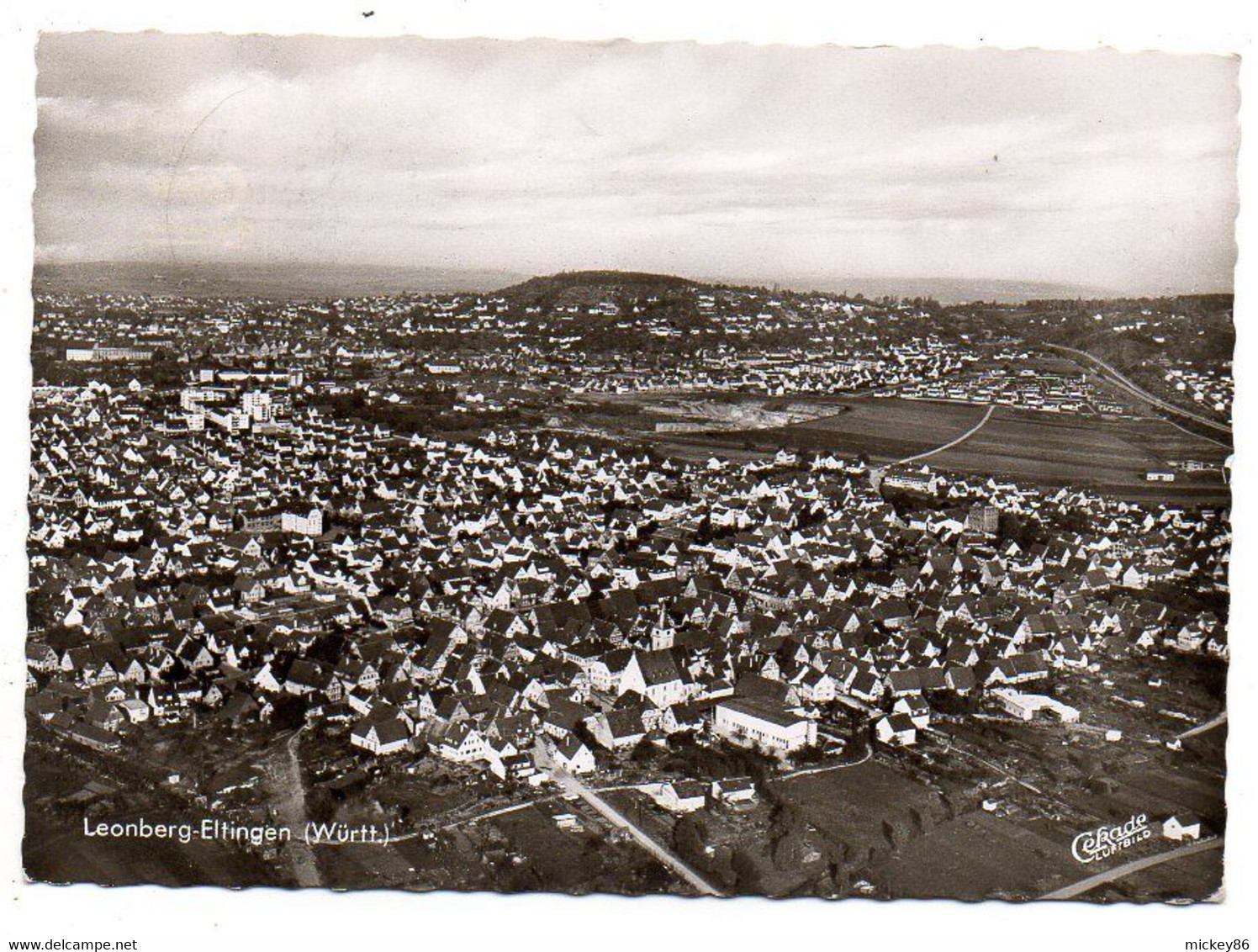 Allemagne- LEONBERG-ELTINGEN--1964--Vue Aérienne ...cachet...beau Timbre...pour ZAGREB ....  Au Verso - Leonberg