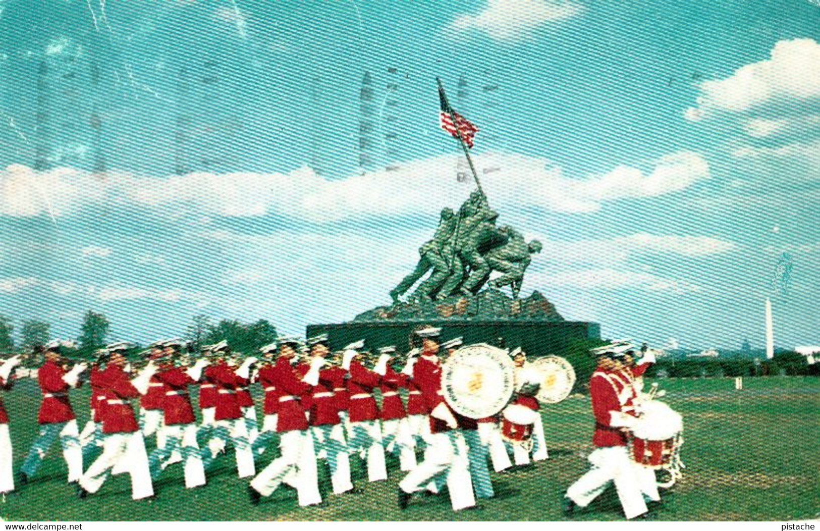 3572 – Arlington Virginia - U.S. Marine Corps War Memorial – Military – Postmark 1962 – Fair Condition – See Both Scans - Monuments Aux Morts