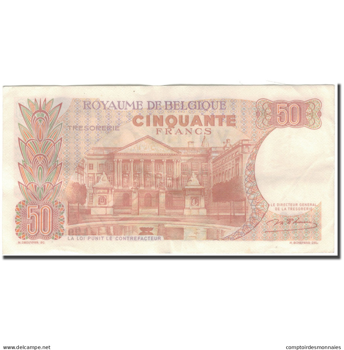 Billet, Belgique, 50 Francs, 1966-05-16, KM:139, TTB+ - 50 Francs