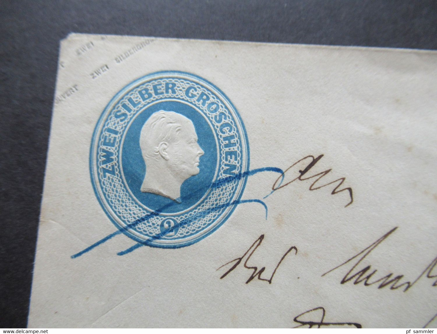 AD Preußen Um 1855 Ganzsachen Umschlag U 12 B Stempel Ra2 Alt Doebern Nach Berlin Gesendet - Entiers Postaux