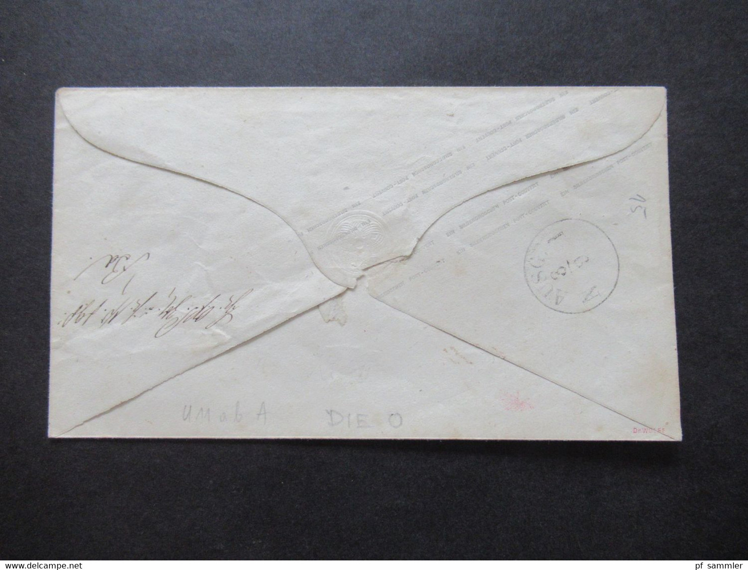AD Preußen Um 1855 Ganzsachen Umschlag U 11 A Stempel Ra2 Pretzsch Nach Belgern Gesendet - Entiers Postaux