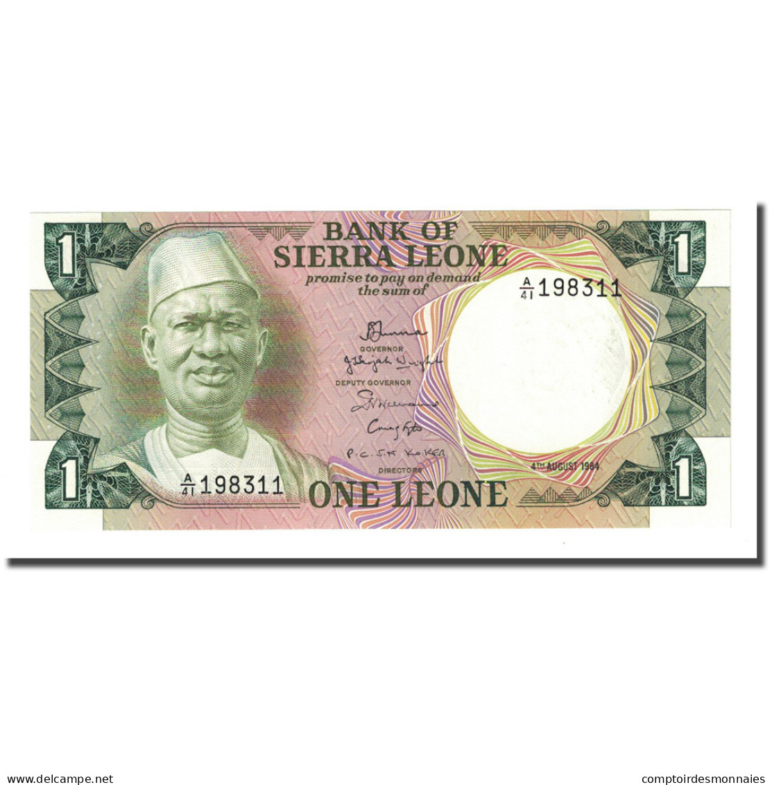 Billet, Sierra Leone, 1 Leone, 1984-08-04, KM:5e, NEUF - Sierra Leone