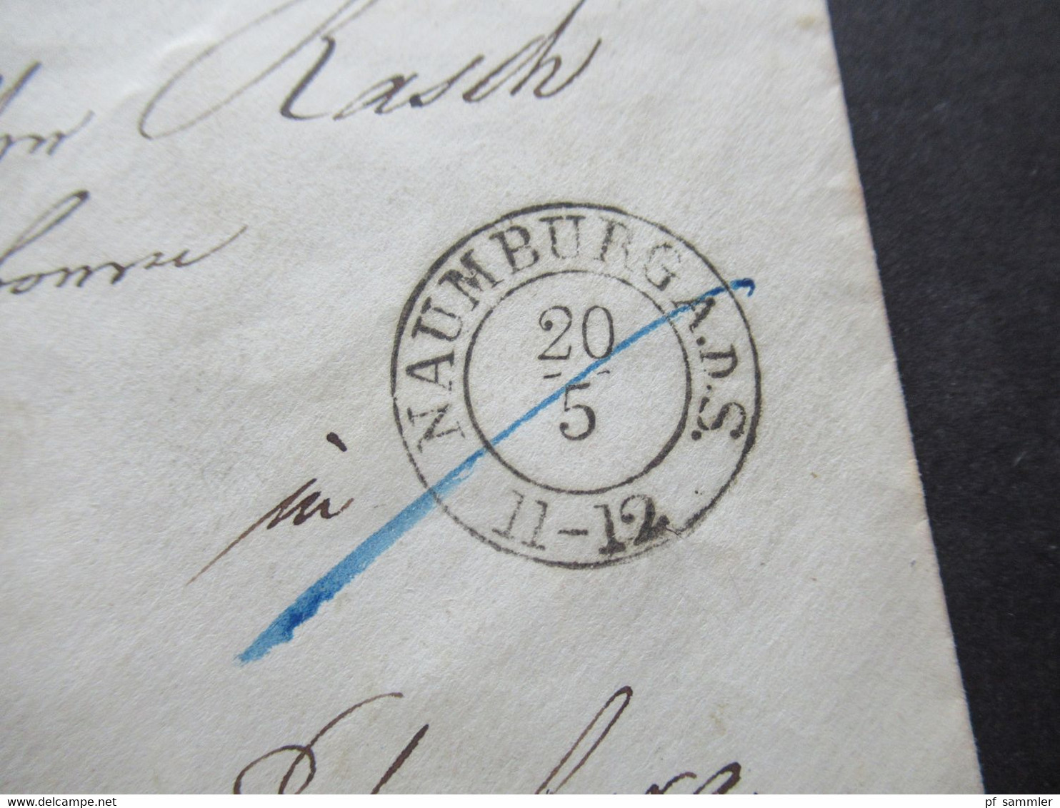 AD Preußen Um 1851 Ganzsachen Umschlag U 1 B WSt.Nr.2  Stempel K2 Naumburg / Mit Taxvermerken! Geldbrief - Postal  Stationery