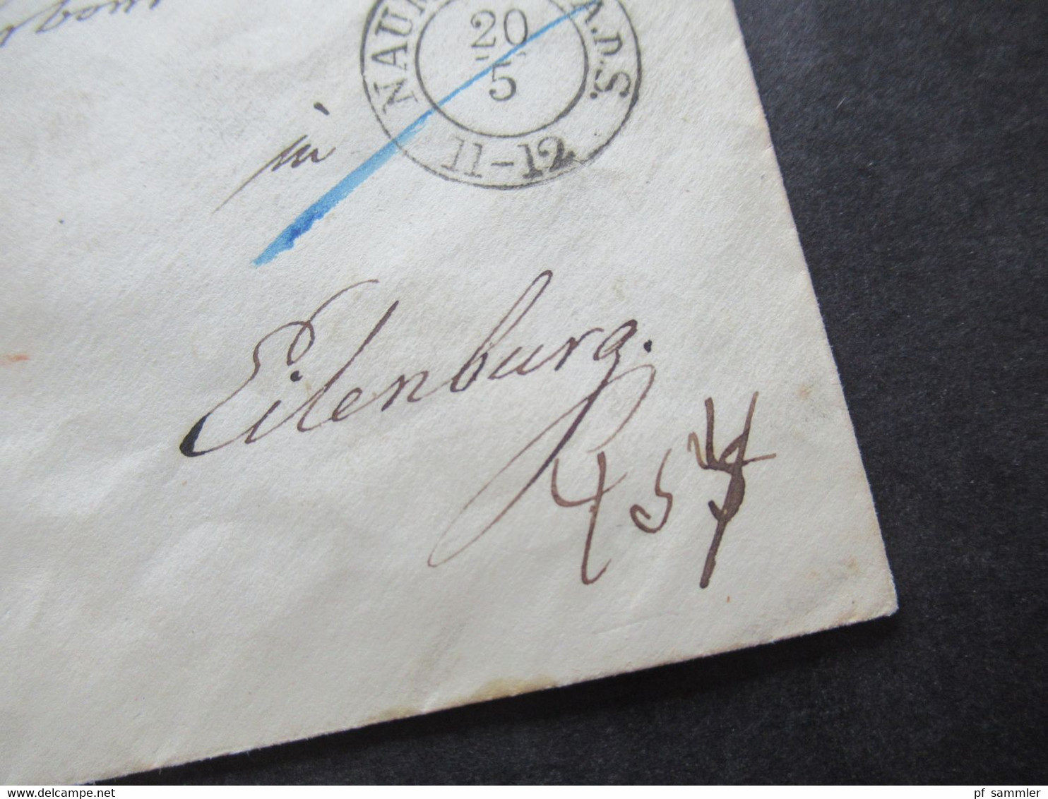 AD Preußen Um 1851 Ganzsachen Umschlag U 1 B WSt.Nr.2  Stempel K2 Naumburg / Mit Taxvermerken! Geldbrief - Ganzsachen