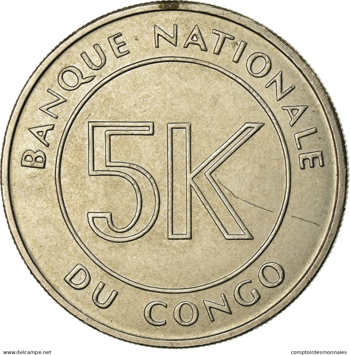 Monnaie, CONGO, DEMOCRATIC REPUBLIC, 5 Makuta, 1967, TTB, Copper-nickel, KM:9 - Congo (República Democrática 1964-70)