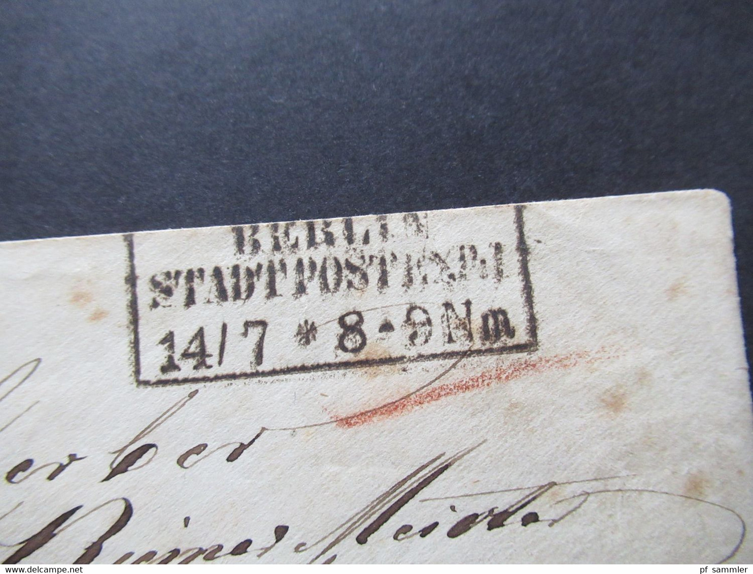 AD Preußen Um 1851 Ganzsachen Umschlag U 1 A 1 Silbergroschen Stempel Ra3 Berlin Stadtpost Exp. / Reiss Berlin - Postwaardestukken