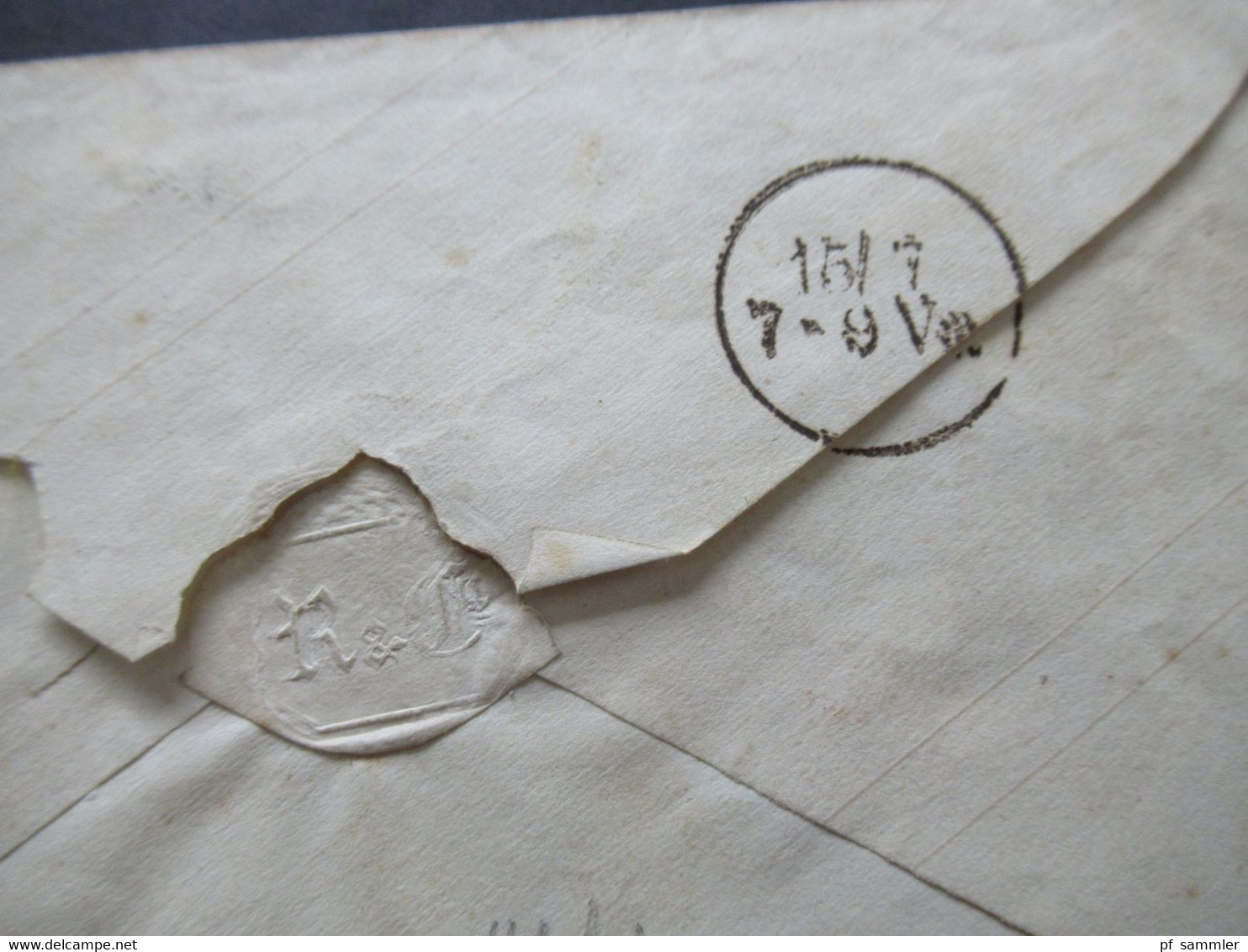 AD Preußen Um 1851 Ganzsachen Umschlag U 1 A 1 Silbergroschen Stempel Ra3 Berlin Stadtpost Exp. / Reiss Berlin - Postal  Stationery