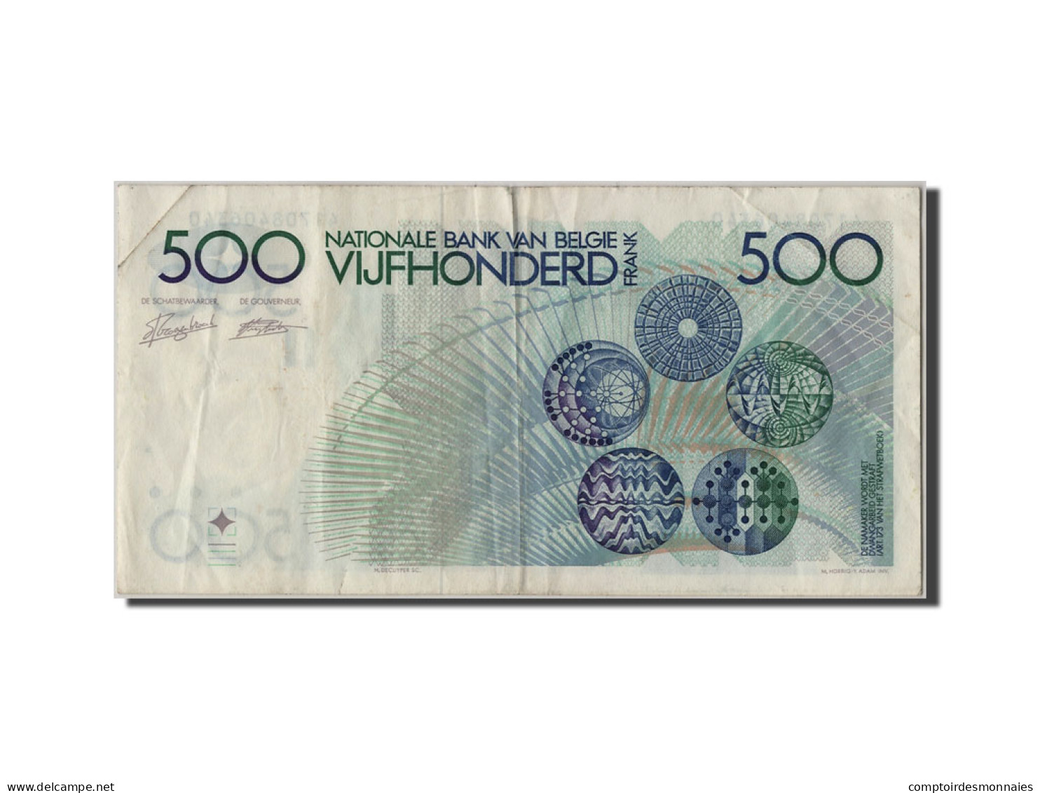 Billet, Belgique, 500 Francs, TTB - 500 Francs