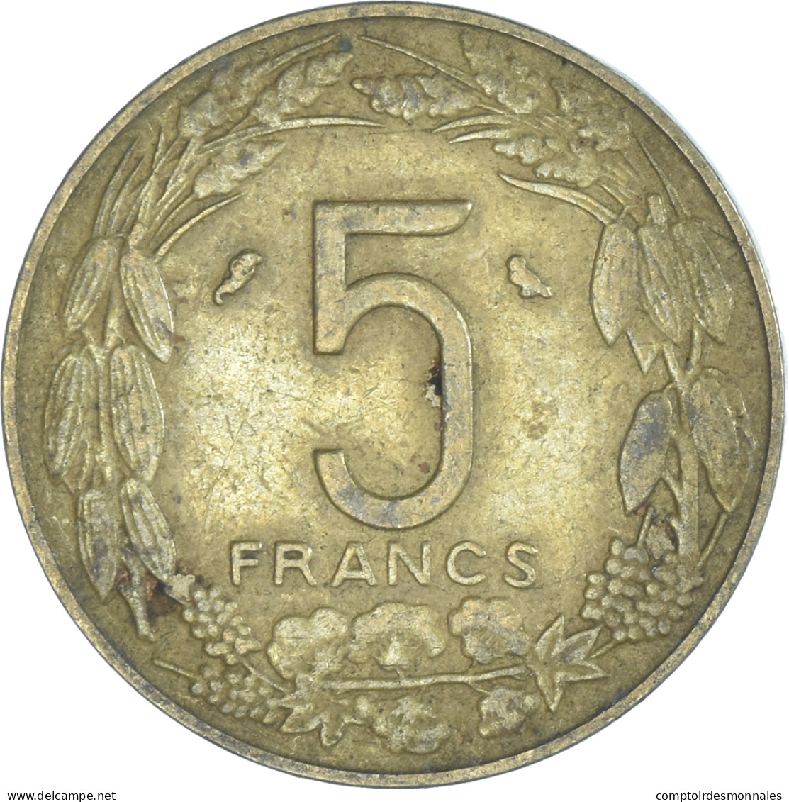 Monnaie, États De L'Afrique équatoriale, 5 Francs, 1968 - Cameroun